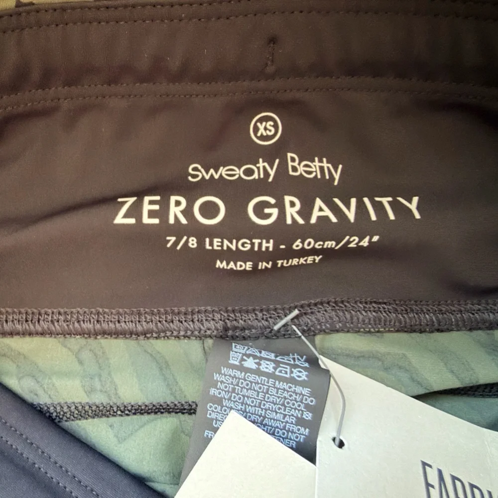 Sweaty Betty Olive Green Zero Gravity 7/8 Leggings - Picture 2 of 7